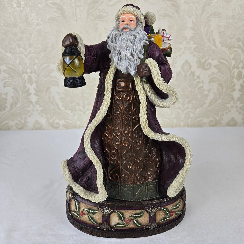 San Francisco Music Box Company Santa Claus Music Box "The Holly & The Ivy"